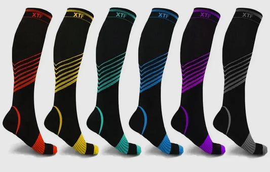 6 Pares de Calcetines Altos de Compresión (6 Pairs of Knee High Compression Socks)