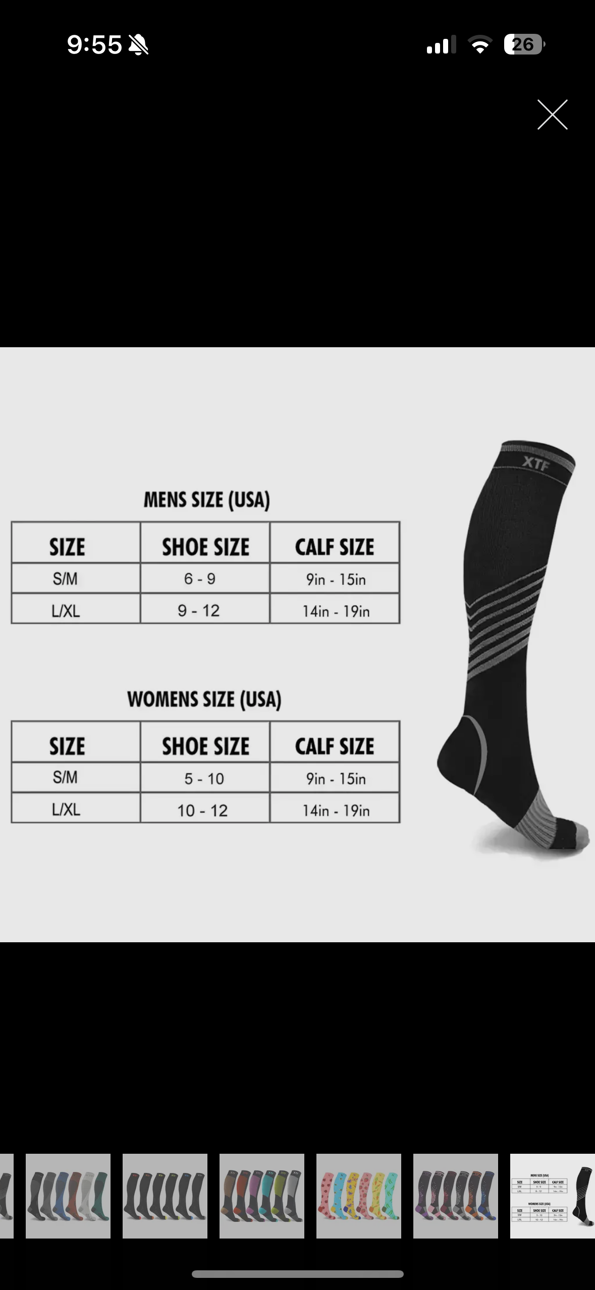 6 Pares de Calcetines Altos de Compresión (6 Pairs of Knee High Compression Socks)