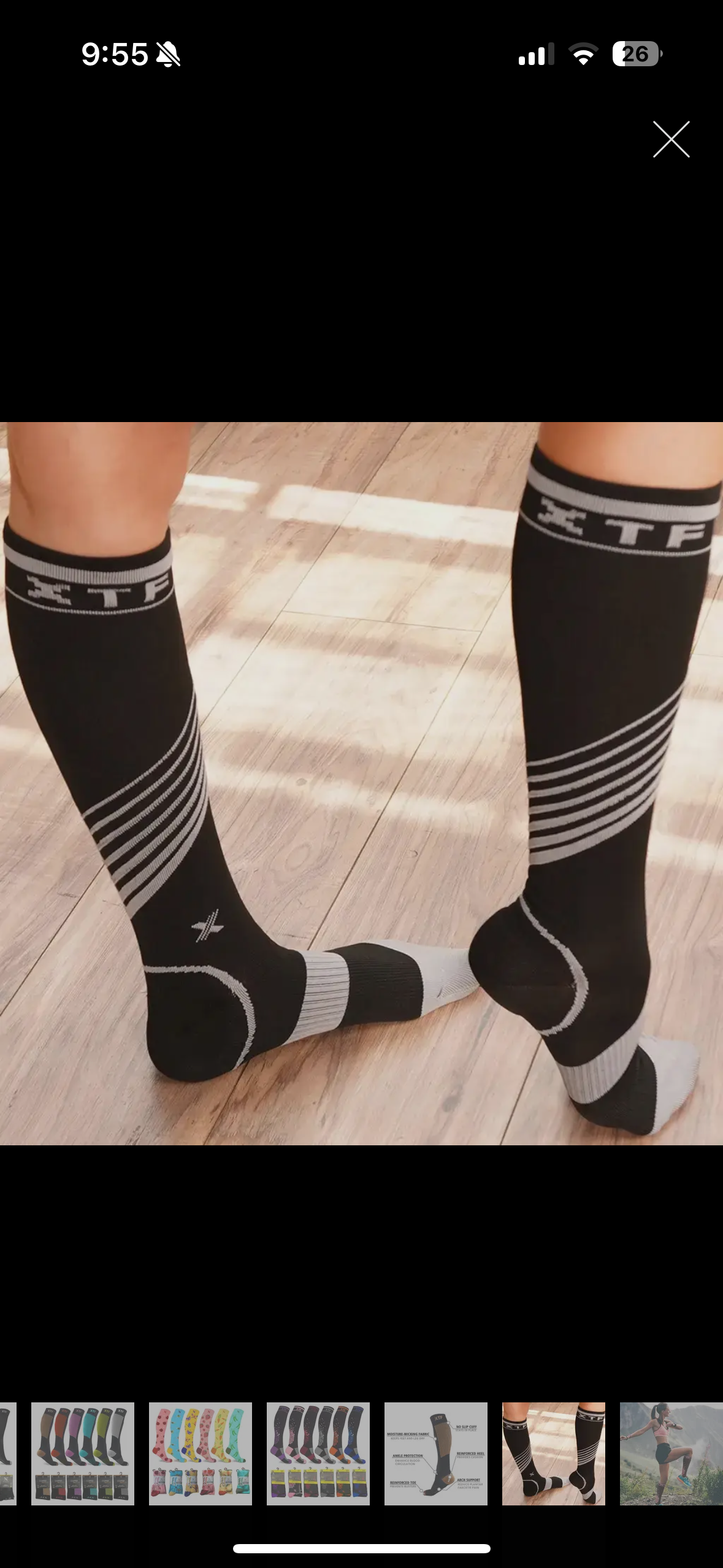 6 Pares de Calcetines Altos de Compresión (6 Pairs of Knee High Compression Socks)