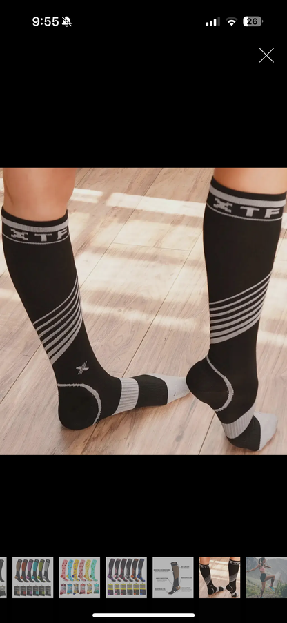 6 Pares de Calcetines Altos de Compresión (6 Pairs of Knee High Compression Socks)